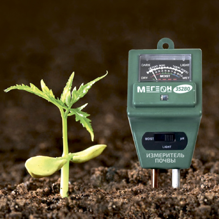 Измеритель почвы 3 в 1 МЕГЕОН 35280 купить по низкой цене | МАКСПРОФИТ